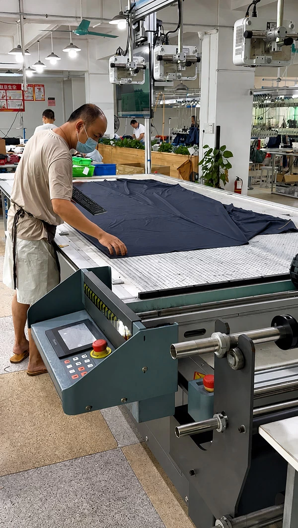 Experienced garment technician at work
