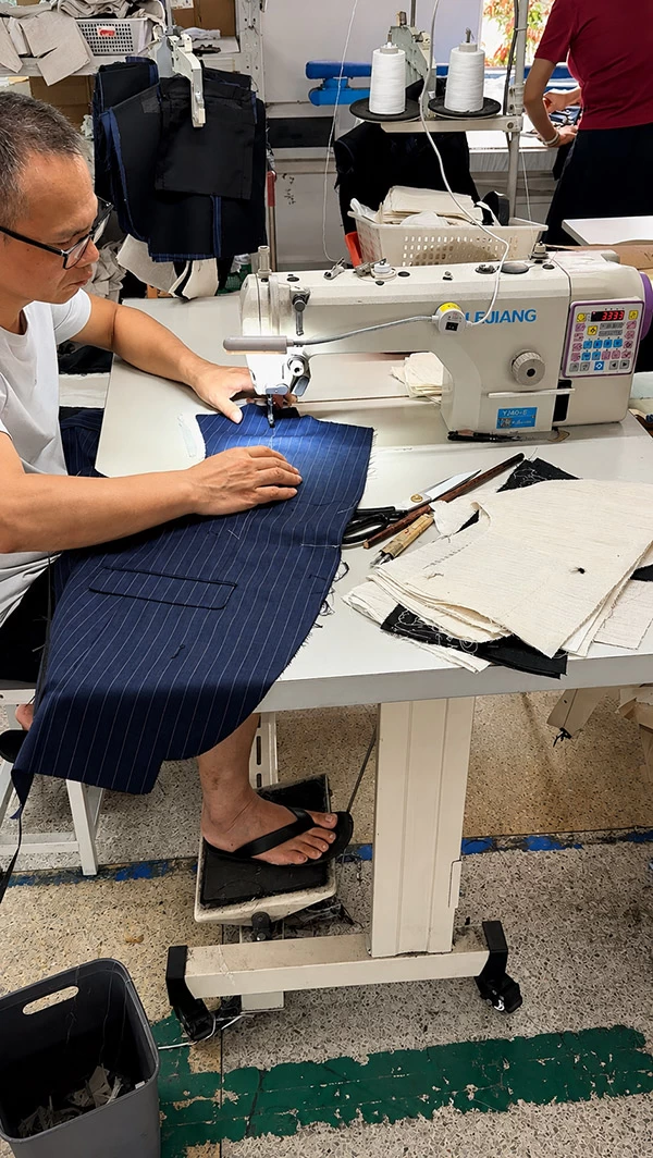 Professional garment production team